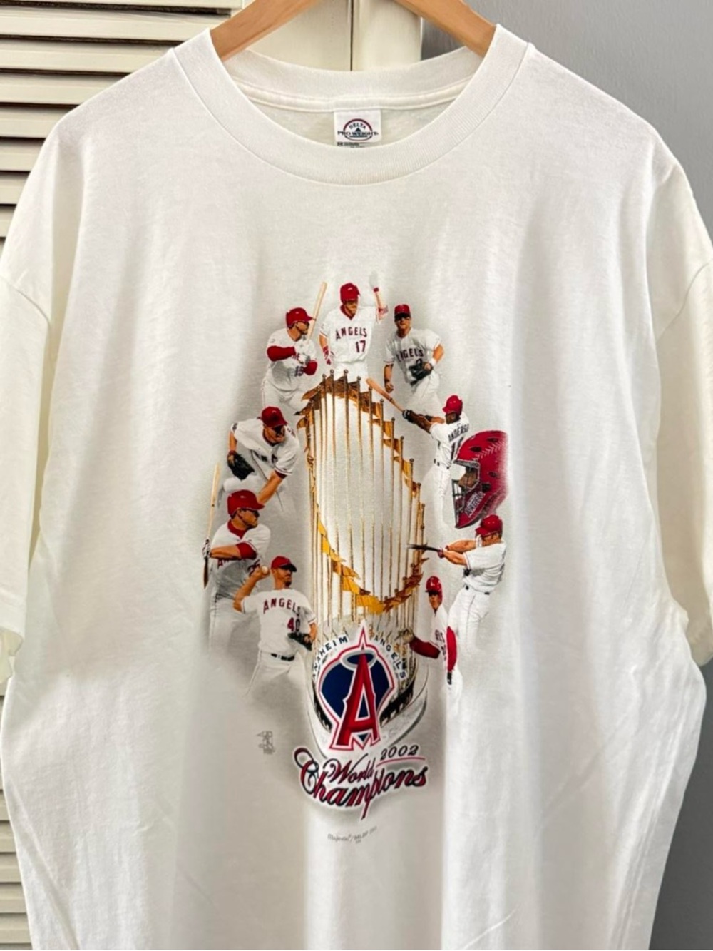 Vintage 2002 Anaheim Angels World Series Champions MLB Baseball T-shirt